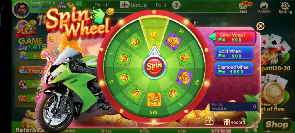Live slot machine gameplay interface featured in the new 3 Patti Boss app update
